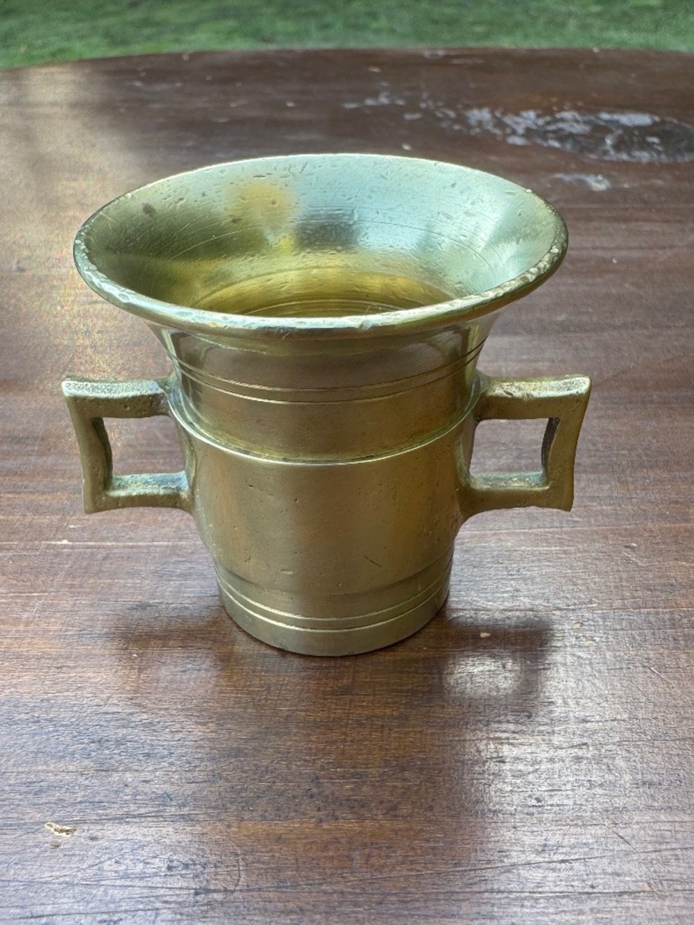 Antique Solid Brass Apothecary Mortar